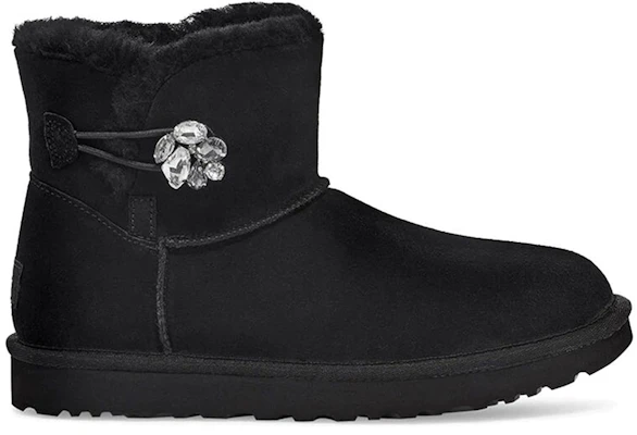 (W) UGG Mini Bailey Button Gem Classic Boot 'Hitam' 1119000-BLK Order (W) UGG Mini Bailey Button Gem Classic Boot 'Hitam' 1119000-BLK