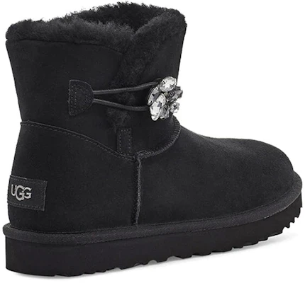 (W) UGG Mini Bailey Button Gem Classic Boot 'Hitam' 1119000-BLK Shop (W) UGG Mini Bailey Button Gem Classic Boot 'Hitam' 1119000-BLK