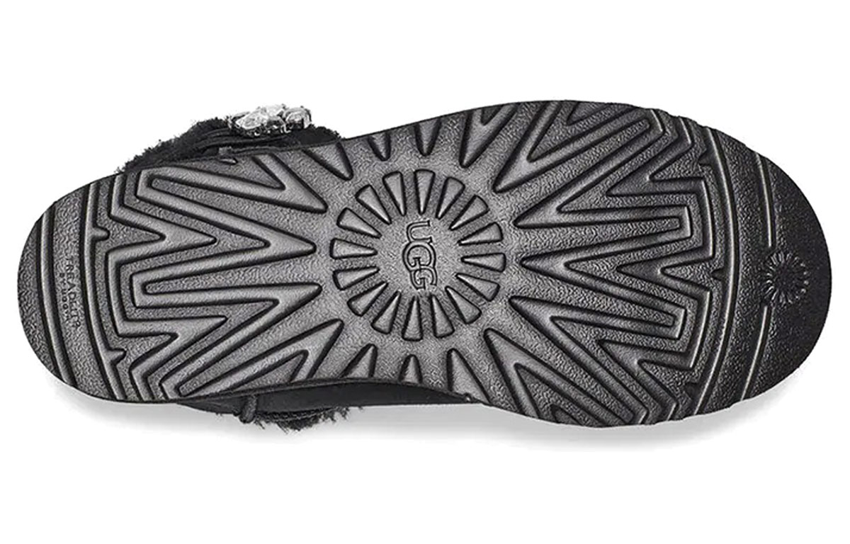 Details for (W) UGG Mini Bailey Button Gem Classic Boot 'Hitam' 1119000-BLK