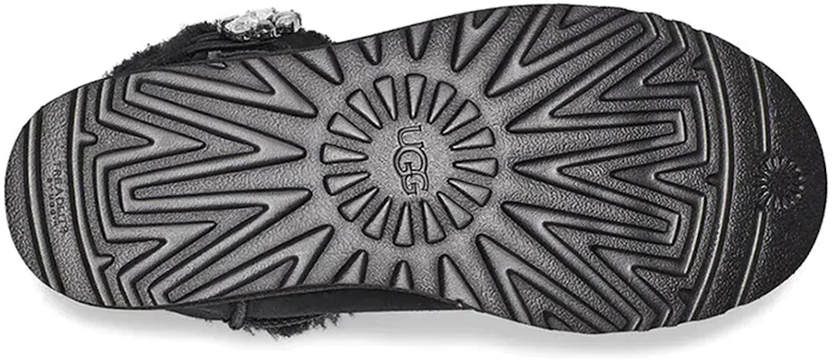 (W) UGG Mini Bailey Button Gem Classic Boot 'Hitam' 1119000-BLK Details for (W) UGG Mini Bailey Button Gem Classic Boot 'Hitam' 1119000-BLK
