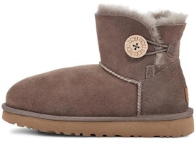 (Women) UGG Mini Bailey Button II 2.0 Snow Boots Brown 1016422-MLE (Women) UGG Mini Bailey Button II 2.0 Snow Boots Brown 1016422-MLE
