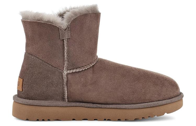 Order (Women) UGG Mini Bailey Button II 2.0 Snow Boots Brown 1016422-MLE