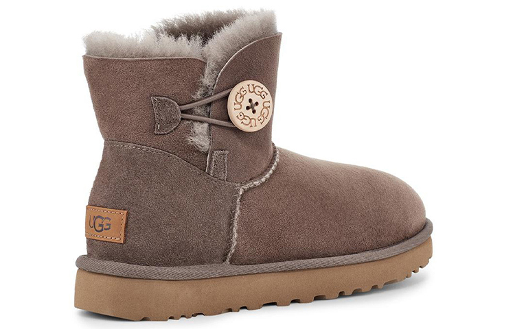(W) UGG Mini Bailey Button II 2.0 Snow Boots Brown 圖 4