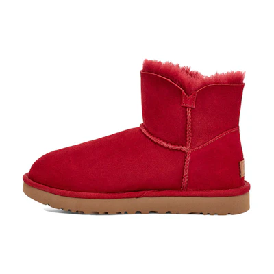 (W) UGG Mini Bailey Button II Boot Red