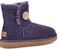 (W) UGG Mini Bailey Button II Kelabu Ungu 1016422-NSAD
