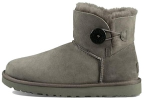 (Women) UGG Mini Bailey Button II Grey 1016422-Grey (Women) UGG Mini Bailey Button II Grey 1016422-Grey