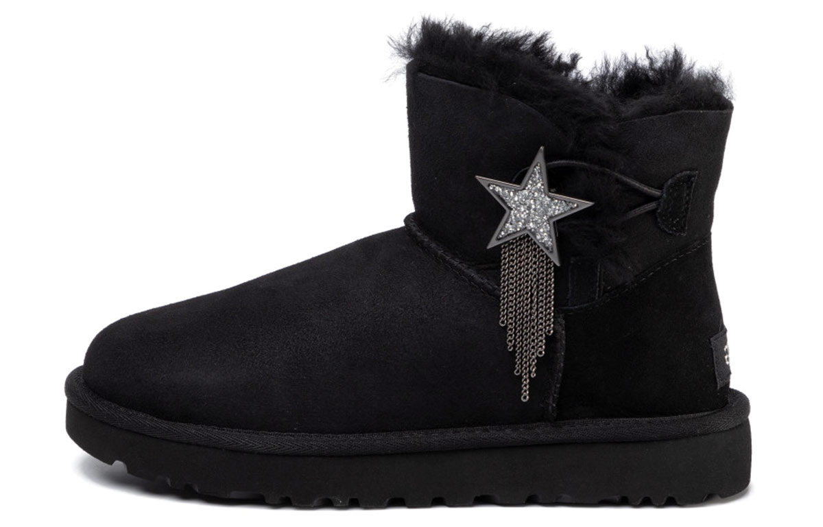 (Women) UGG Mini Bailey Star Snow Boots Black 1108930-BLK