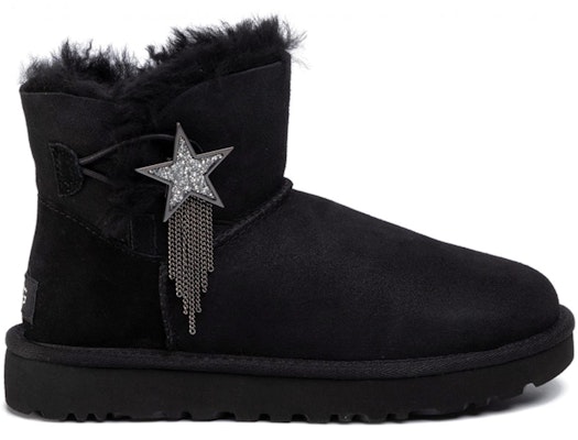 (W) UGG Mini Bailey Star Sepatu Salju Hitam 1108930-BLK Order (W) UGG Mini Bailey Star Sepatu Salju Hitam 1108930-BLK