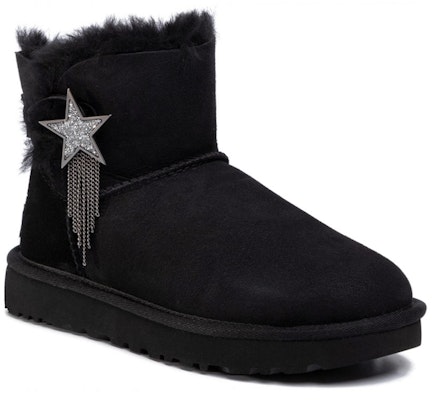 (W) UGG Mini Bailey Star Sepatu Salju Hitam 1108930-BLK Lookbook (W) UGG Mini Bailey Star Sepatu Salju Hitam 1108930-BLK