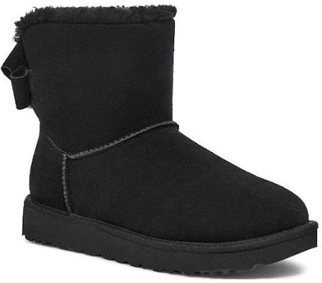 (Women) UGG Mini Bailey Suede Bow 'Black' 1153514-BLK Order (Women) UGG Mini Bailey Suede Bow 'Black' 1153514-BLK