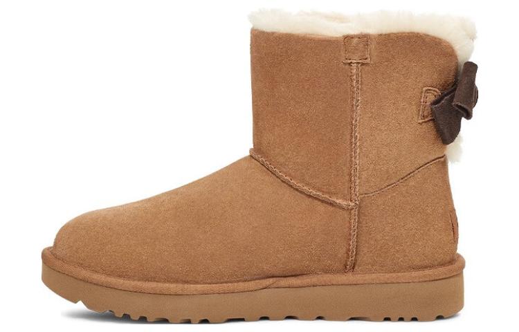 (Women) UGG Mini Bailey Suede Bow for 'Chestnut' 1153514-CHE