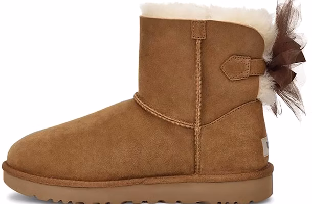 (Women) UGG Mini Bailey Tulle Bow 'Brown' 1019994-CHE Buy (Women) UGG Mini Bailey Tulle Bow 'Brown' 1019994-CHE
