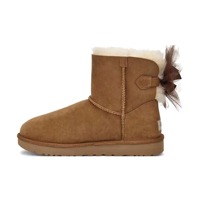 (W) UGG Mini Bailey Tulle Bow 'Brown'