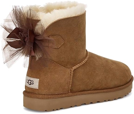 UGG Bailey 絨面 網紗蝴蝶結加絨保暖 短筒 雪地靴 女款 棕色 Lookbook UGG Bailey 絨面 網紗蝴蝶結加絨保暖 短筒 雪地靴 女款 棕色
