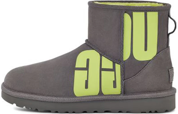 (W) UGGミニ ブロークンロゴ ブーツ (グレー×ネオングリーン) 1127051-CKLM Buy (W) UGGミニ ブロークンロゴ ブーツ (グレー×ネオングリーン) 1127051-CKLM