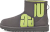 Buy (W) UGGミニ ブロークンロゴ ブーツ (グレー×ネオングリーン) 1127051-CKLM