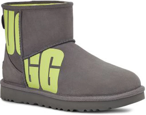 (W) UGGミニ ブロークンロゴ ブーツ (グレー×ネオングリーン) 1127051-CKLM Lookbook (W) UGGミニ ブロークンロゴ ブーツ (グレー×ネオングリーン) 1127051-CKLM