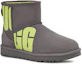 Lookbook (W) UGGミニ ブロークンロゴ ブーツ (グレー×ネオングリーン) 1127051-CKLM