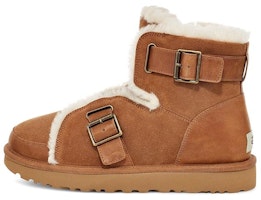 (Women) UGG Dune Mini Buckle Boot Fleece Lined Brown 1119431-CHE (Women) UGG Dune Mini Buckle Boot Fleece Lined Brown 1119431-CHE