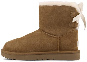 (Women) UGG Mini Continuity Bow Fleece Lined Brown 1110705-CHE (Women) UGG Mini Continuity Bow Fleece Lined Brown 1110705-CHE
