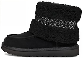 (Women) UGG Mini Heritage Braid Black 1148930-BLK (Women) UGG Mini Heritage Braid Black 1148930-BLK