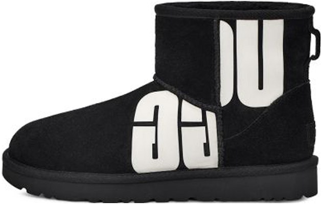 (Women) UGG Mini Broken Logo Boot 'Black White' 1127051-BLK Buy (Women) UGG Mini Broken Logo Boot 'Black White' 1127051-BLK