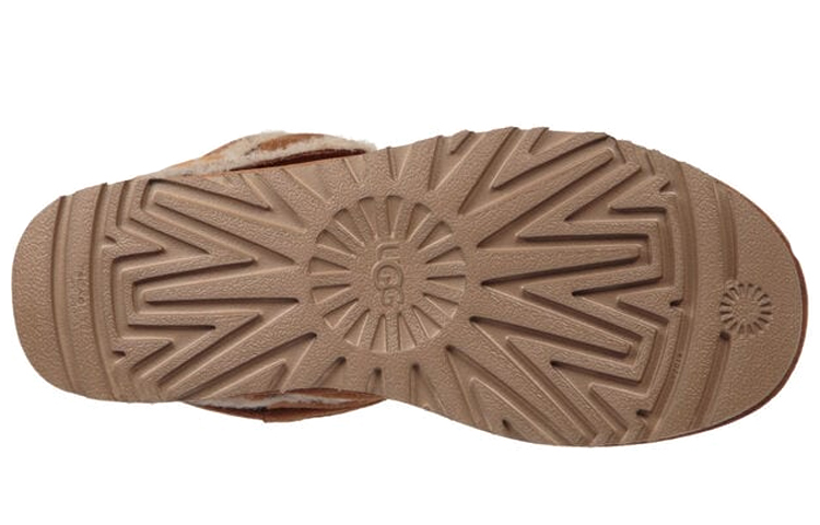 Purchase (Women) UGG Mini Spill Seam Bow Lacing Fleece Lined Brown 1095701-CHE
