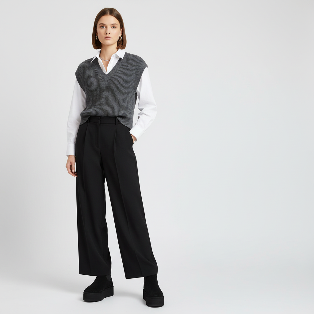 Lookbook （女士）UGG Neumel 平底切尔西靴 黑色 1134526-BLK