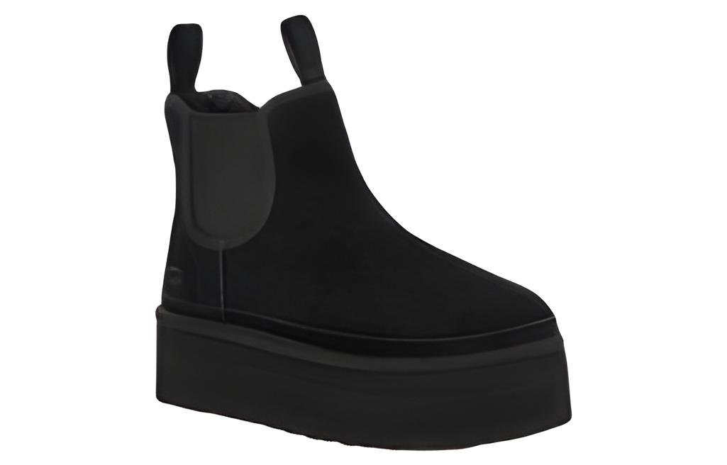 Shop （女士）UGG Neumel 平底切尔西靴 黑色 1134526-BLK
