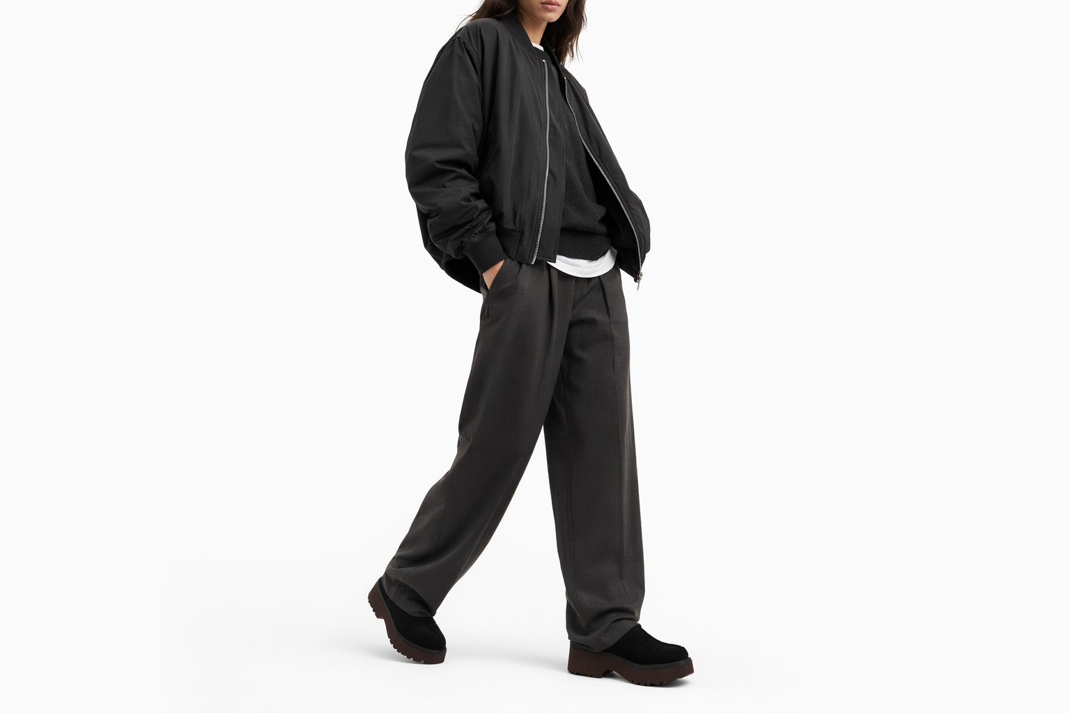 Order UGG 麂皮 舒適簡約 包頭拖鞋 女款 黑色