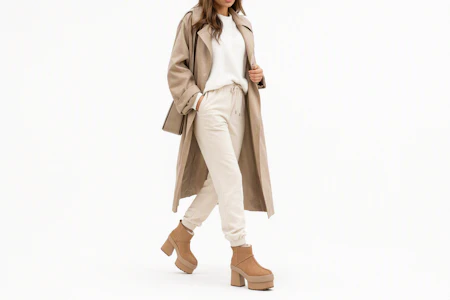 Order (W) UGG New Heights 平台迷你靴 ''栗色'' 1157910-CHE