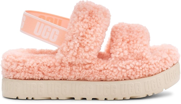UGG Oh Fluffita 耐磨防滑 毛茸露趾休閒涼鞋 女款 淺粉色 Order UGG Oh Fluffita 耐磨防滑 毛茸露趾休閒涼鞋 女款 淺粉色