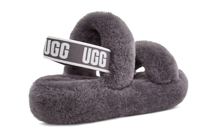 Purchase UGG Oh Yeah 毛毛厚底休閒涼鞋 女款 灰色