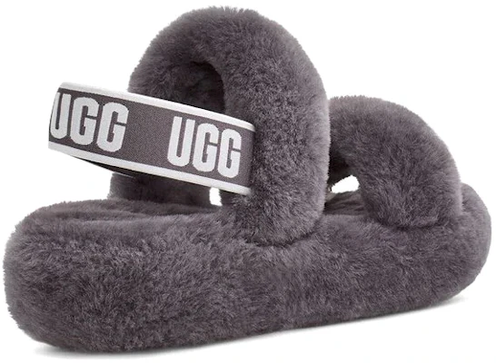 UGG Oh Yeah 毛毛厚底休閒涼鞋 女款 灰色 Purchase UGG Oh Yeah 毛毛厚底休閒涼鞋 女款 灰色
