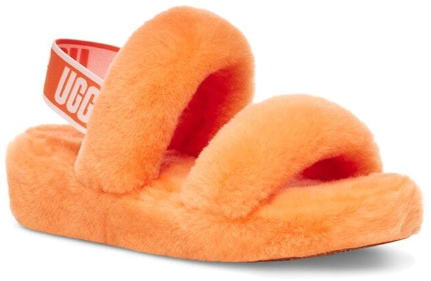 UGG Oh Yeah 戶外露趾平底毛毛厚底涼鞋 女款 橙色 Lookbook UGG Oh Yeah 戶外露趾平底毛毛厚底涼鞋 女款 橙色