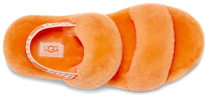 UGG Oh Yeah 戶外露趾平底毛毛厚底涼鞋 女款 橙色 Shop UGG Oh Yeah 戶外露趾平底毛毛厚底涼鞋 女款 橙色