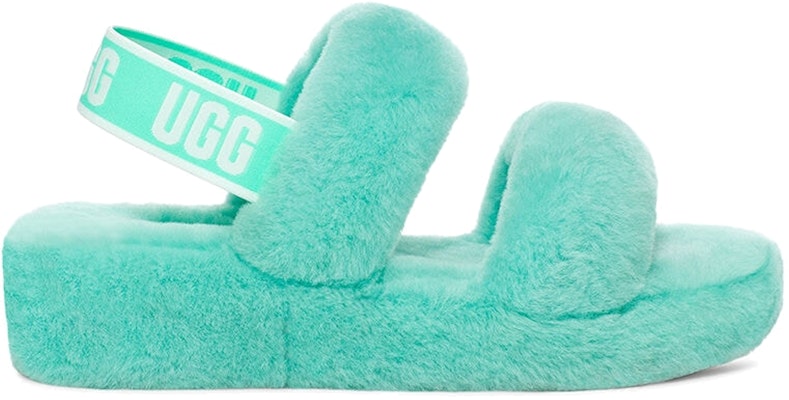 UGG Oh Yeah 毛毛厚底涼鞋 女款 淺綠 Order UGG Oh Yeah 毛毛厚底涼鞋 女款 淺綠