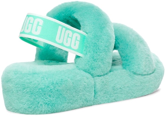 UGG Oh Yeah 毛毛厚底涼鞋 女款 淺綠 Purchase UGG Oh Yeah 毛毛厚底涼鞋 女款 淺綠