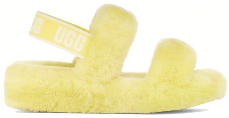 UGG Oh Yeah 毛毛厚底涼鞋 女款 亮黃 Order UGG Oh Yeah 毛毛厚底涼鞋 女款 亮黃