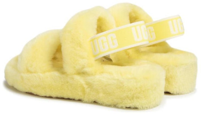 UGG Oh Yeah 毛毛厚底涼鞋 女款 亮黃 Shop UGG Oh Yeah 毛毛厚底涼鞋 女款 亮黃