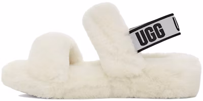 (Women) UGG Oh Yeah Thick Sole White Slippers 1107953-WHT (Women) UGG Oh Yeah Thick Sole White Slippers 1107953-WHT