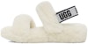 (W) UGG Oh Yeah Tapak Tebal Selipar Putih 1107953-WHT