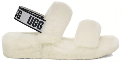 Order UGG Oh Yeah 厚底羊毛拖鞋 女款 白色