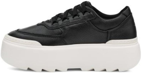 UGG 頭層牛皮圓頭齒輪厚底鞋 女款 閃亮白黑 Buy UGG 頭層牛皮圓頭齒輪厚底鞋 女款 閃亮白黑