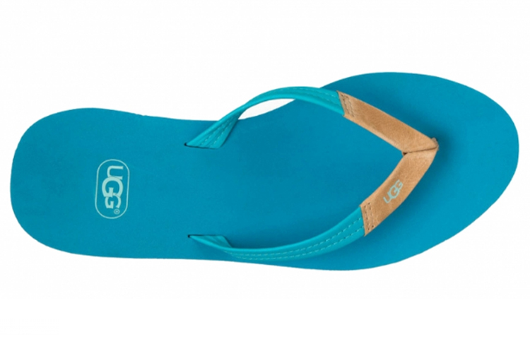 Lookbook (W) UGG 蓝色舒适厚底人字拖鞋 1006346-SFB