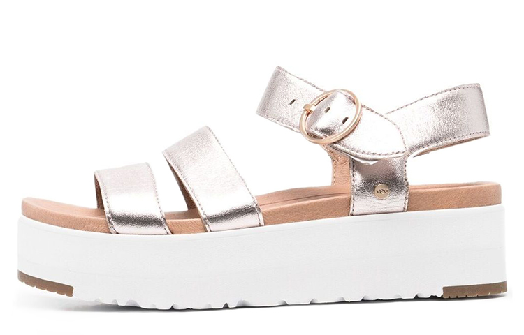 (Women) UGG Platform Sandals 'Metallic Silver' 16677146-GATA