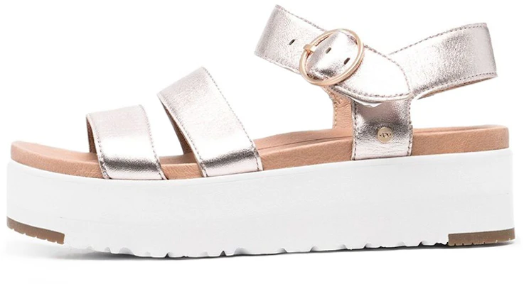 (W) UGG 厚底メタリックシルバーサンダル (UGG Atsuzoko Metarikku Shirubā Sandaru) 16677146-GATA Buy (W) UGG 厚底メタリックシルバーサンダル (UGG Atsuzoko Metarikku Shirubā Sandaru) 16677146-GATA