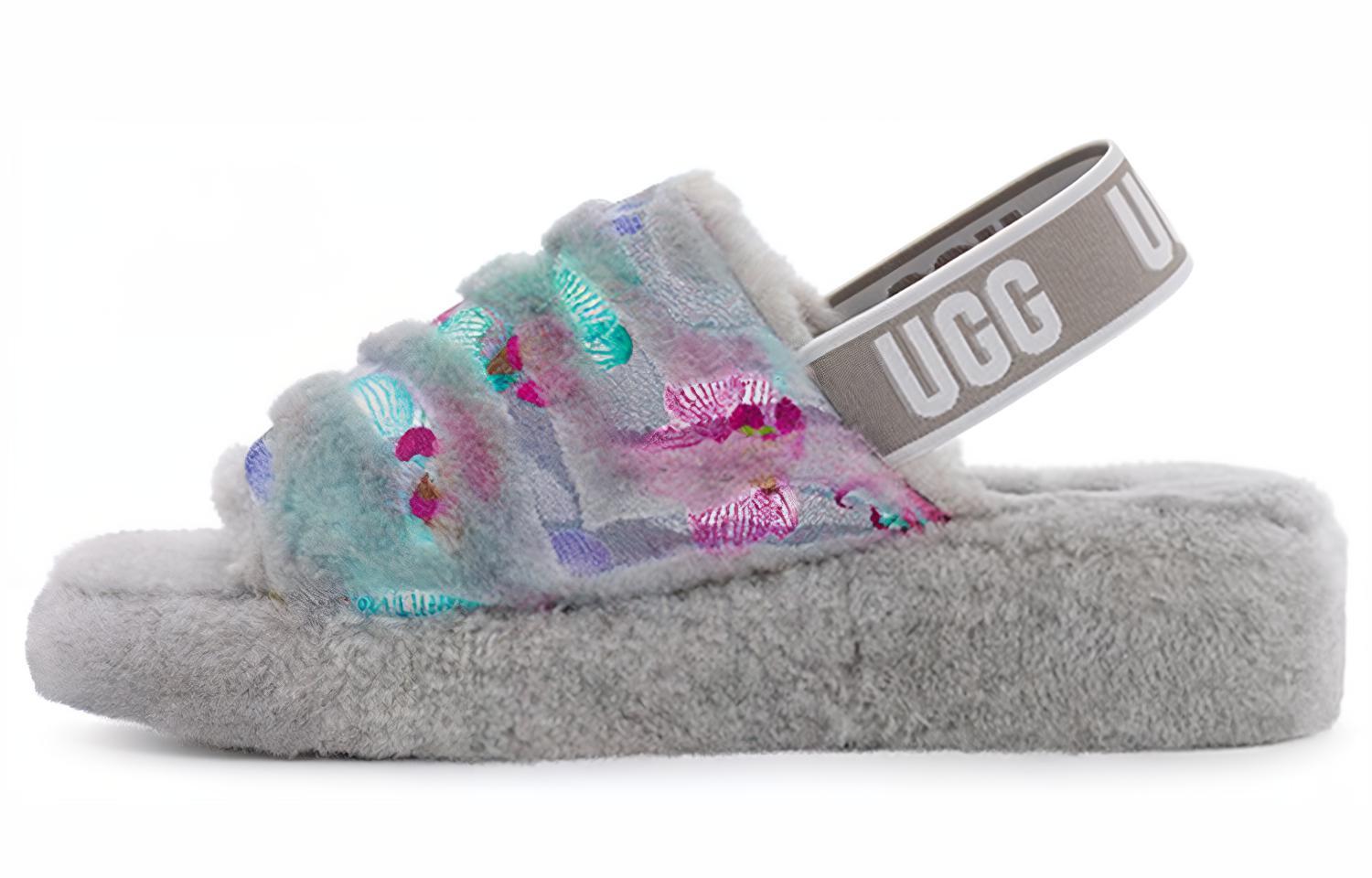 (Women) UGG Platform Slide 'Grey Tiger Floral' 1127055-CBB