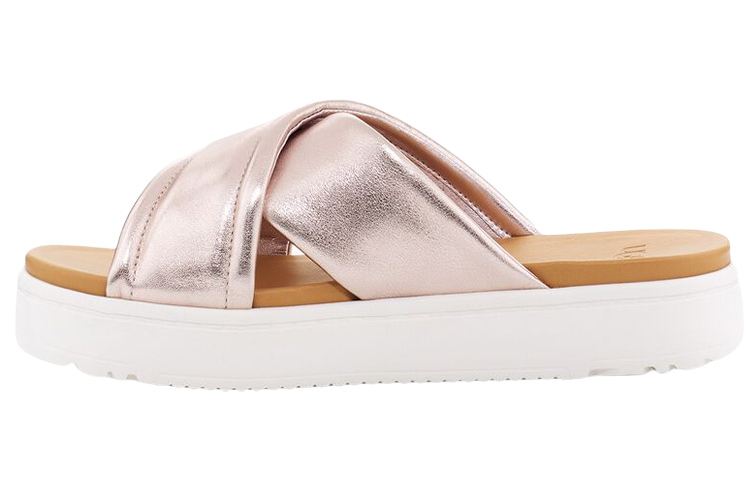 (Women) UGG Platform Slide 'Metallic Pink Leather' 1124995-RGMT