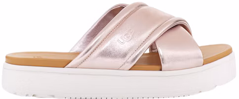Order (Women) UGG Platform Slide 'Metallic Pink Leather' 1124995-RGMT